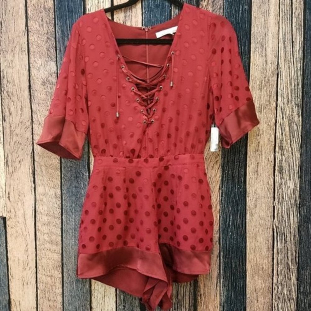 Lovers + Friends Raspberry Romper - Picture 2 of 6